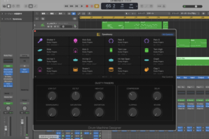 Logic純正 Drum Machine Designer の Dusty Fingers キット