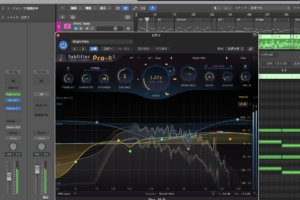 FabFilter Pro-R 2。Spaceつまみで空間の大きさを決め、下のDecay Rate EQで残響の帯域を調整する