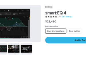 Plugin Boutiqueのsonible smart:EQ 4商品ページ。2026年9月29日時点で¥22,480