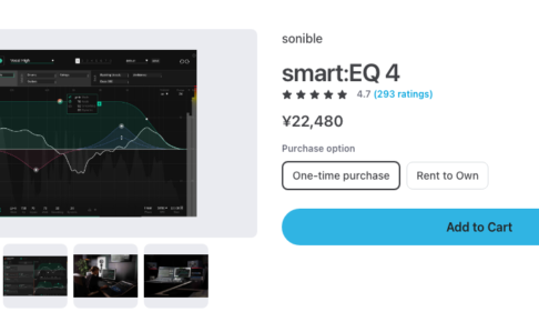 Plugin Boutiqueのsonible smart:EQ 4商品ページ。2026年9月29日時点で¥22,480