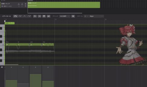 Synthesizer V Studio 2 Pro の音素タイミング編集。子音と母音の長さや発音位置を細かく調整している画面