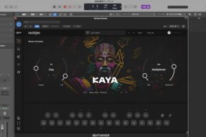 Beatmaker KAYAのスタイル選択と下部のフレーズパッド