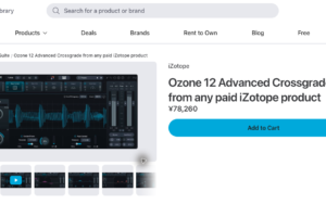 Plugin BoutiqueのOzone 12 Advanced Crossgrade from any paid iZotope product商品ページ。価格は78,260円