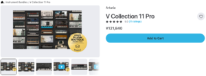 Plugin BoutiqueのArturia V Collection 11 Pro商品ページ（2026年9月時点 ¥121,840）