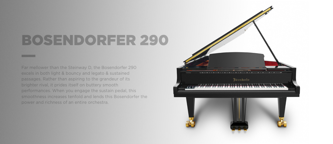 EastWest 公式サイトの Bosendorfer 290 の紹介