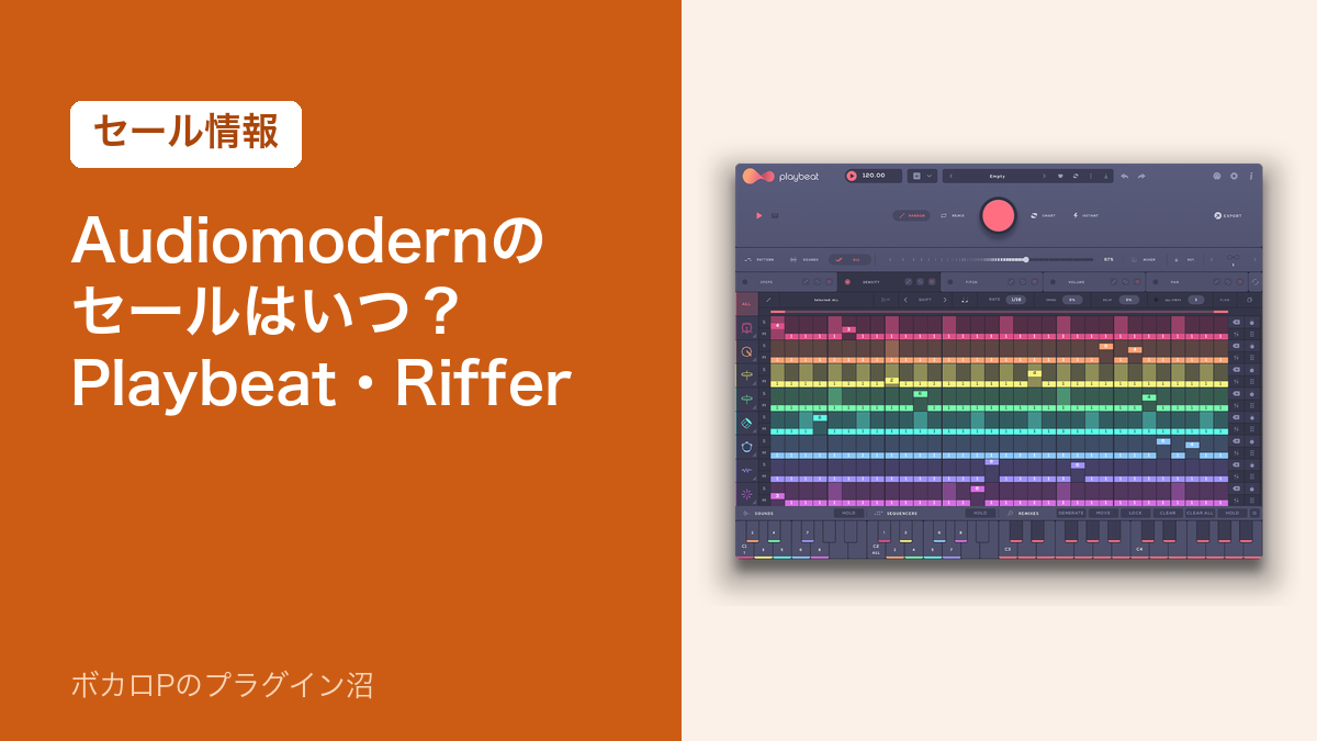 Audiomodernのセールはいつ？Playbeat・Riffer
