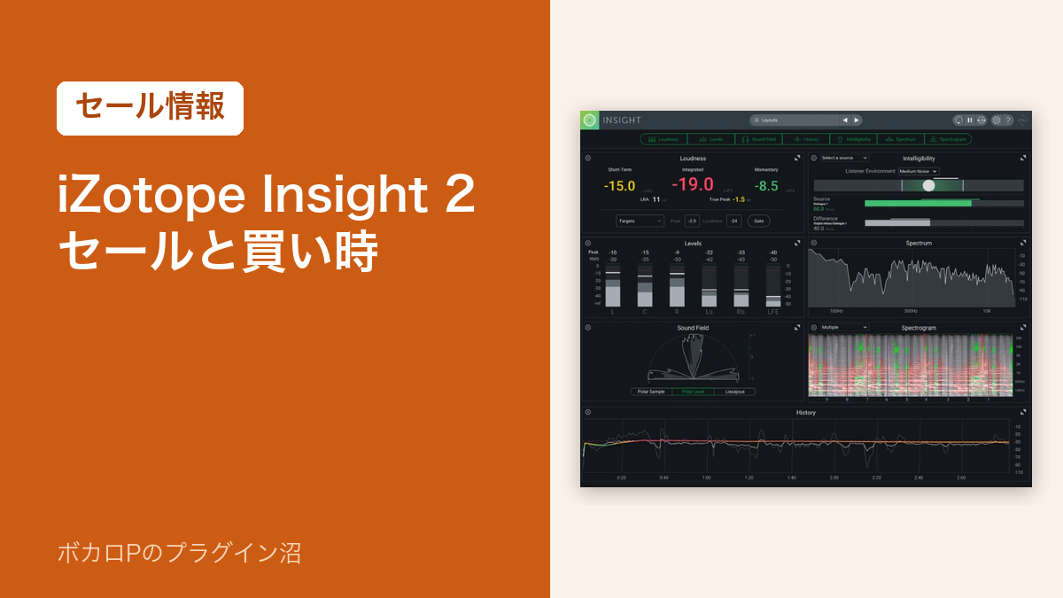 iZotope Insight 2 のセールと買い時