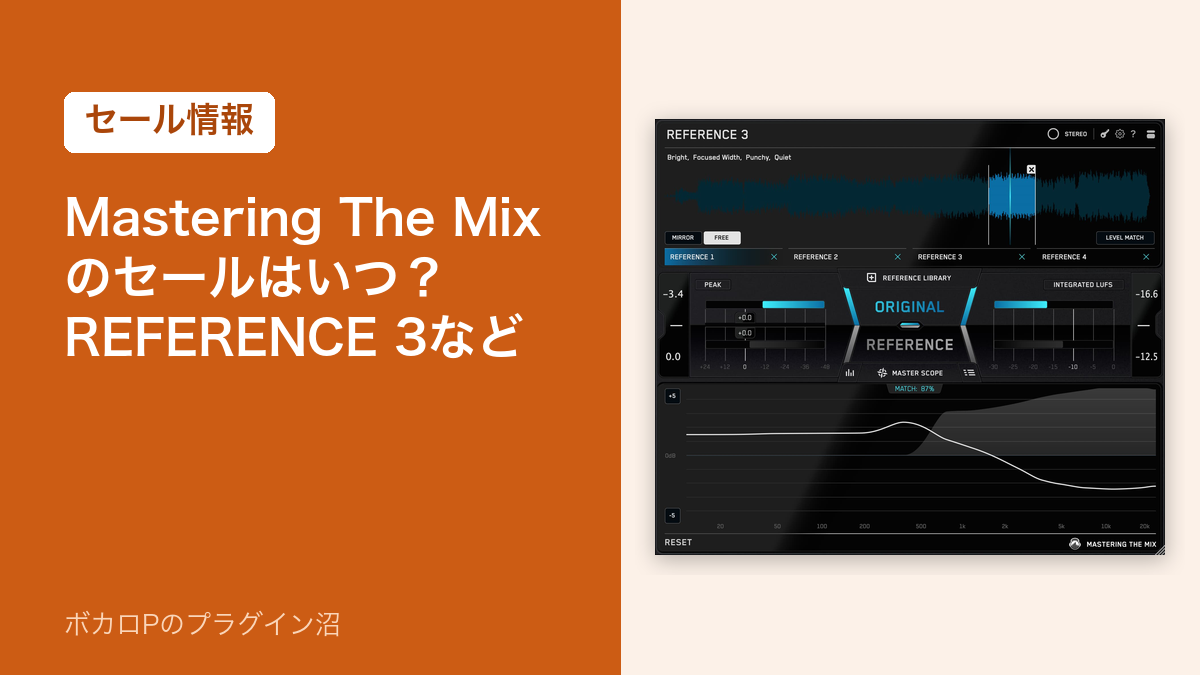 Mastering The Mix のセールはいつ？REFERENCE 3など（アイキャッチ）