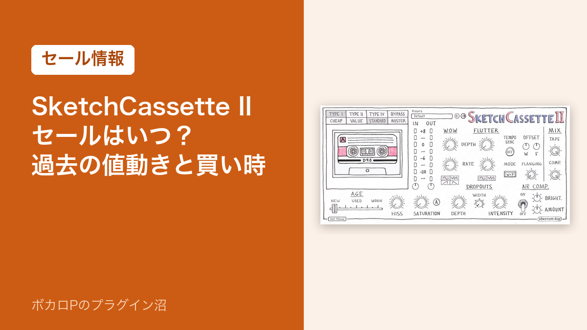 SketchCassette IIのセールはいつ?過去の値動きと買い時