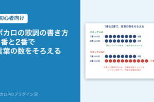 ボカロの歌詞の書き方 1番と2番で言葉の数をそろえる