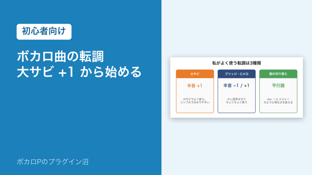 ボカロ曲の転調・大サビ +1 から始める