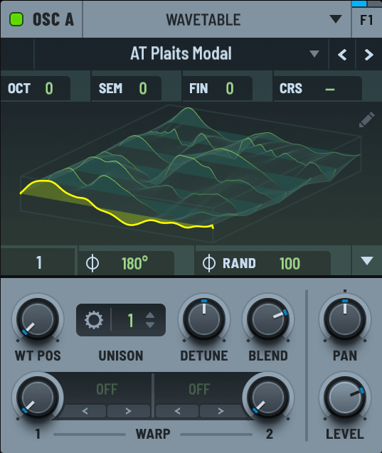Serum 2のウェーブテーブル・オシレーター（Xfer Records公式の製品画像）