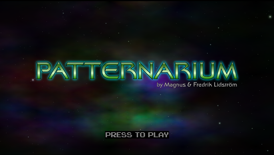 Sonic Charge 公式サイトの Patternarium のページ。PRESS TO PLAY を押すと、ブラウザで Microtonic のパターンを聞ける