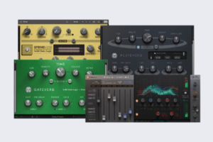 SSL Reverb Collection の4つのリバーブ。SpringVerb・PlateVerb・GateVerb・FlexVerb（Plugin Boutique の製品画像）