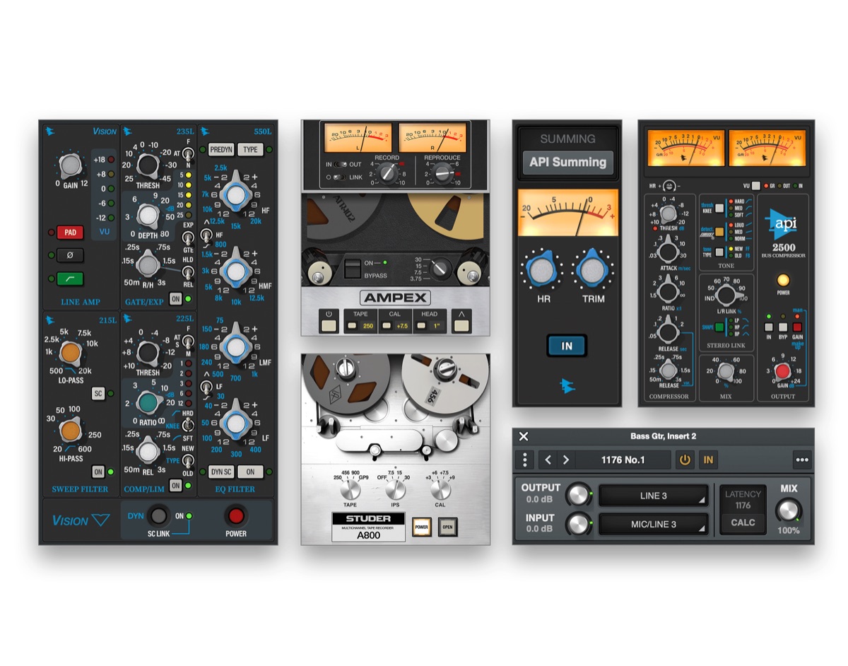 LUNA Extensions の API Vision・Ampex・Studer・API Summing・API 2500（Universal Audio 公式より）