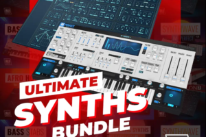 W. A. Production Ultimate Synths Bundle の製品画像。Babylon 2 と ImPerfect の2つのシンセと拡張パックが並ぶ（Plugin Boutique の製品画像）